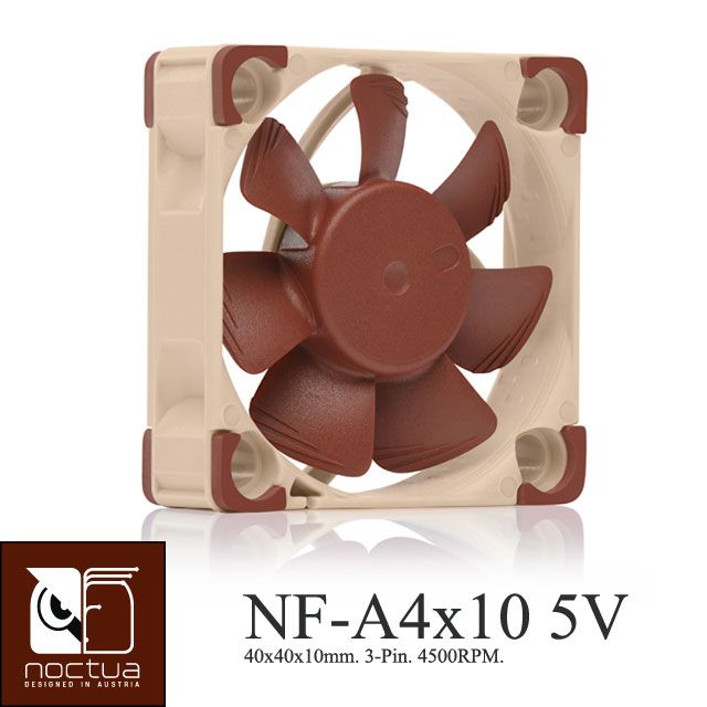 Noctua  NF-A4x10 5V 4500RPM SSO2 磁穩軸承 AAO 防震靜音超薄扇-5V版本