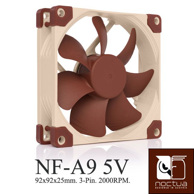 Noctua  NF-A9 5V SSO2 磁穩軸承 AAO 防震靜音扇-5V版本