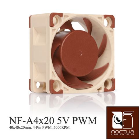 Noctua NF-A4x20 5V PWM SSO2 磁穩軸承 AAO 防震靜音扇-5V版本