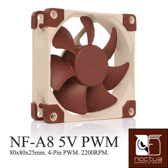 Noctua  NF-A8 5V PWM SSO2 磁穩軸承 AAO 防震靜音扇-5V版本