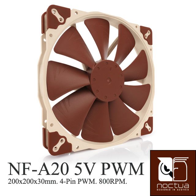 Noctua NF-A20 5V PWM SSO2 磁穩軸承AAO防震靜音扇-5V版本- PChome 24h購物