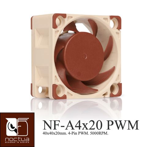Noctua NF-A4x20 PWM SSO2 磁穩軸承 AAO 防震靜音扇