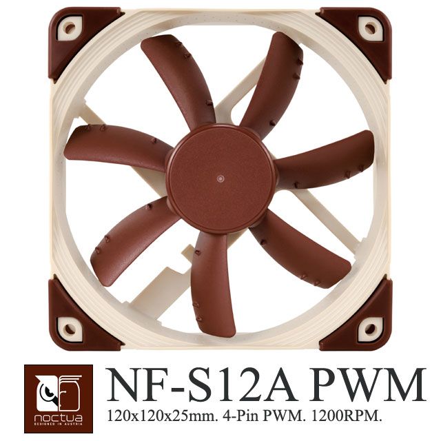 Noctua  NF-S12A PWM SSO2 磁穩軸承AAO防震靜音扇