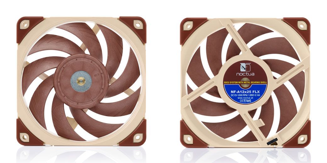 noctua SYSTEM WITH METAL BEARING SHELLNFA12x25 FLXDC12V2000 RPM-