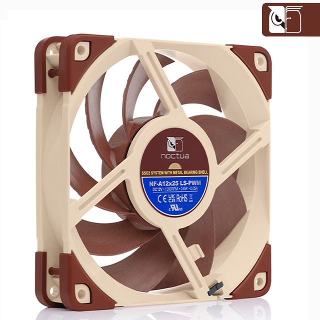 Noctua 貓頭鷹 NF-A12x25 LS-PWM SSO2 磁穩軸承AAO防震靜音扇