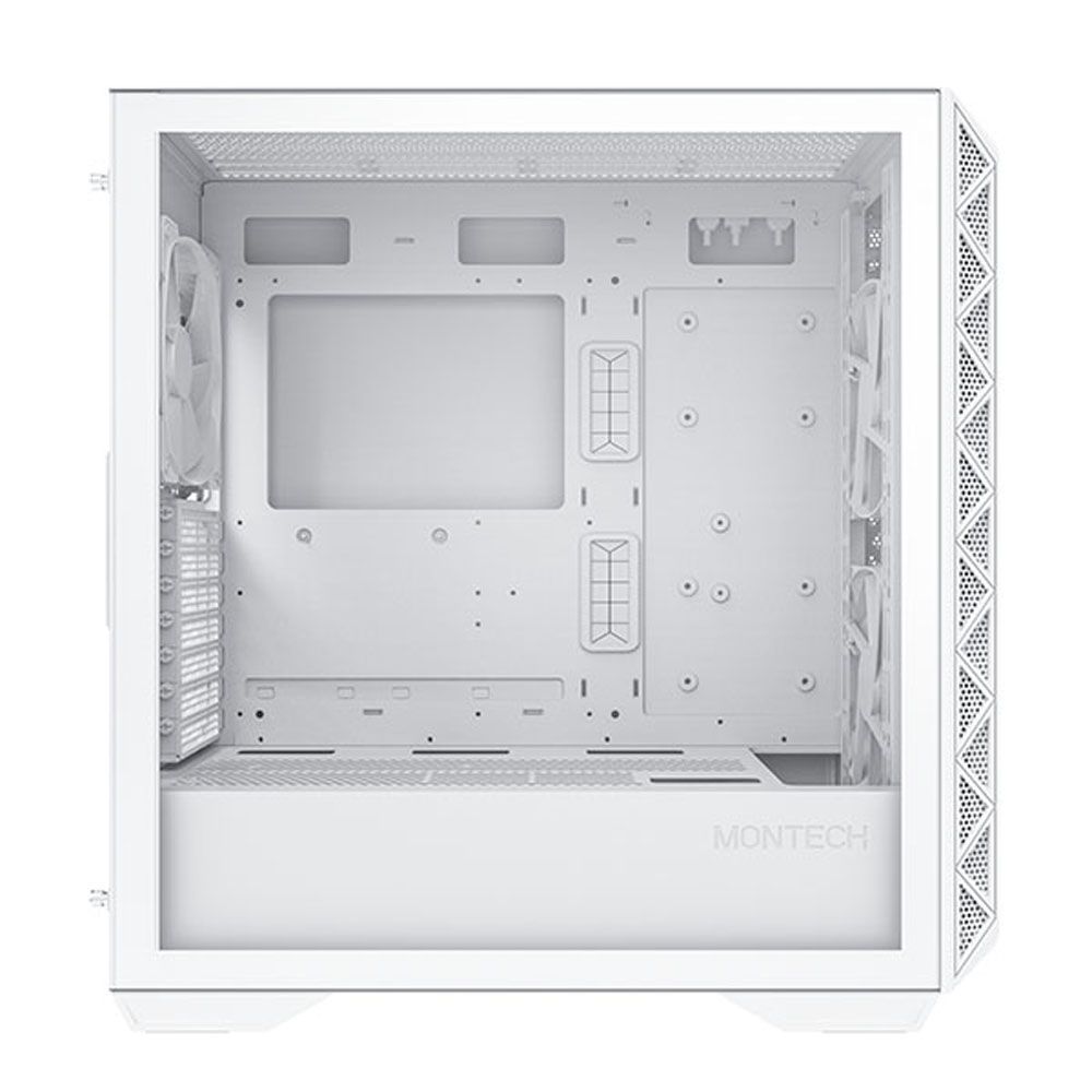 MONTECH (君主) Air 903 BASE WHITE 內含14cm風扇*3/網孔面板/鋼化玻璃/TYPE-C/支援直立顯卡 電腦機殼 (白)