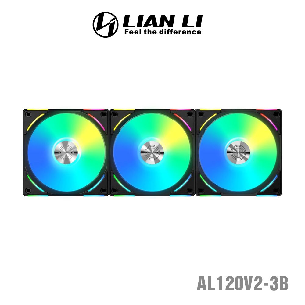 LIAN LI 聯力UNI FAN ARGB 積木風扇AL120 V2 (三顆裝／黑色) – AL120V2