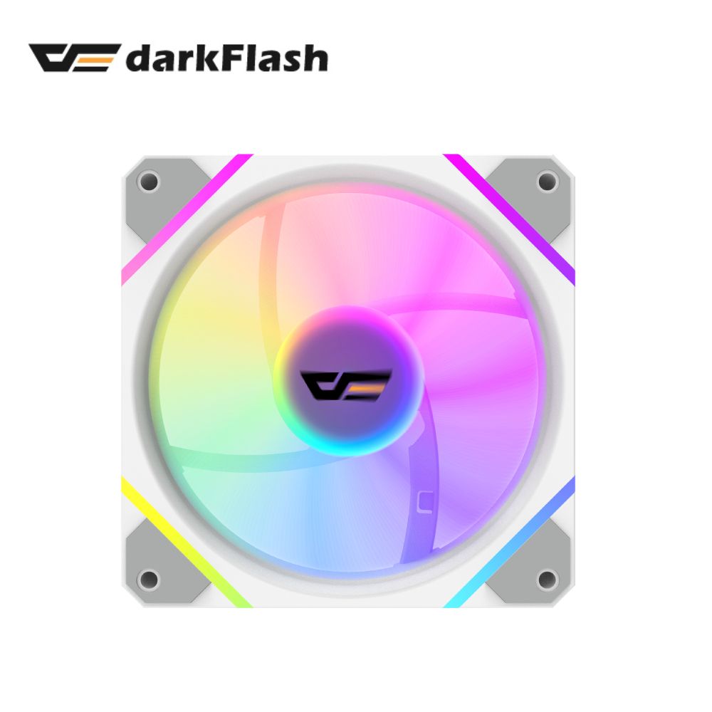 darkFlash 大飛 DM12 PRO PWM A.RGB 白色 散熱風扇 (反葉風扇)