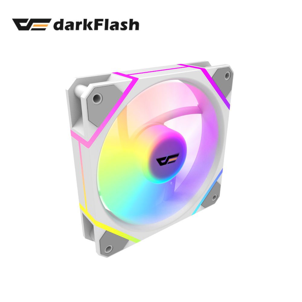 darkFlash 大飛 DM12 PRO PWM A.RGB 白色 散熱風扇 (反葉風扇)