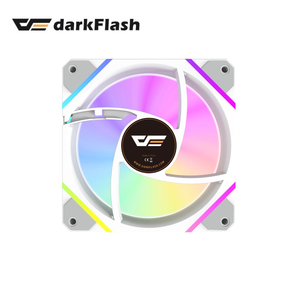 darkFlash 大飛 DM12 PRO PWM A.RGB 白色 散熱風扇 (反葉風扇)