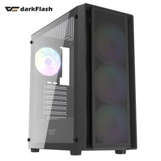 darkFlash大飛 DK353 黑色 ATX (含固光風扇*4可關燈) 電腦機殼