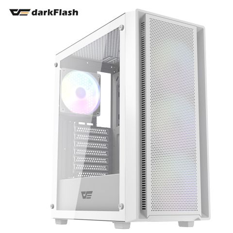 darkFlash大飛 DK353 白色 ATX (含固光風扇*4可關燈) 電腦機殼