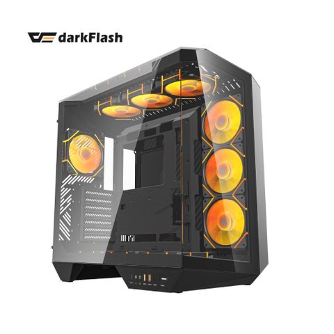 darkFlash 大飛 DY470 星際曜石 ATX機殼 限定版-黑色