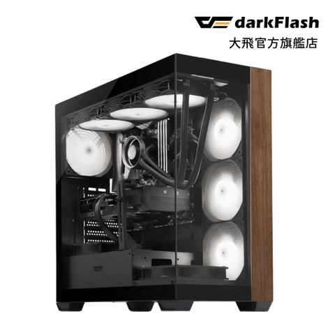 DS900 Wood質感木紋 ATX電腦機殼-黑色