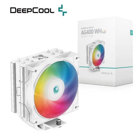 DEEPCOOL 九州風神 AG400 WH ARGB 白色 風扇 四導管 支援 LGA1700 AM5 CPU 散熱器