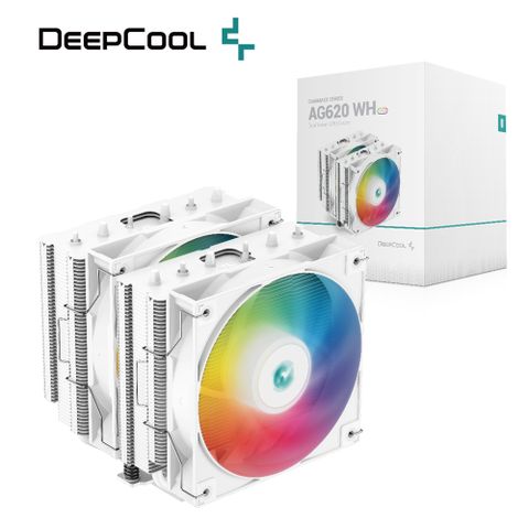 DEEPCOOL 九州風神 AG620 WH ARGB 白色 雙塔 雙風扇 六導管 支援 LGA1700 AM5 CPU 散熱器