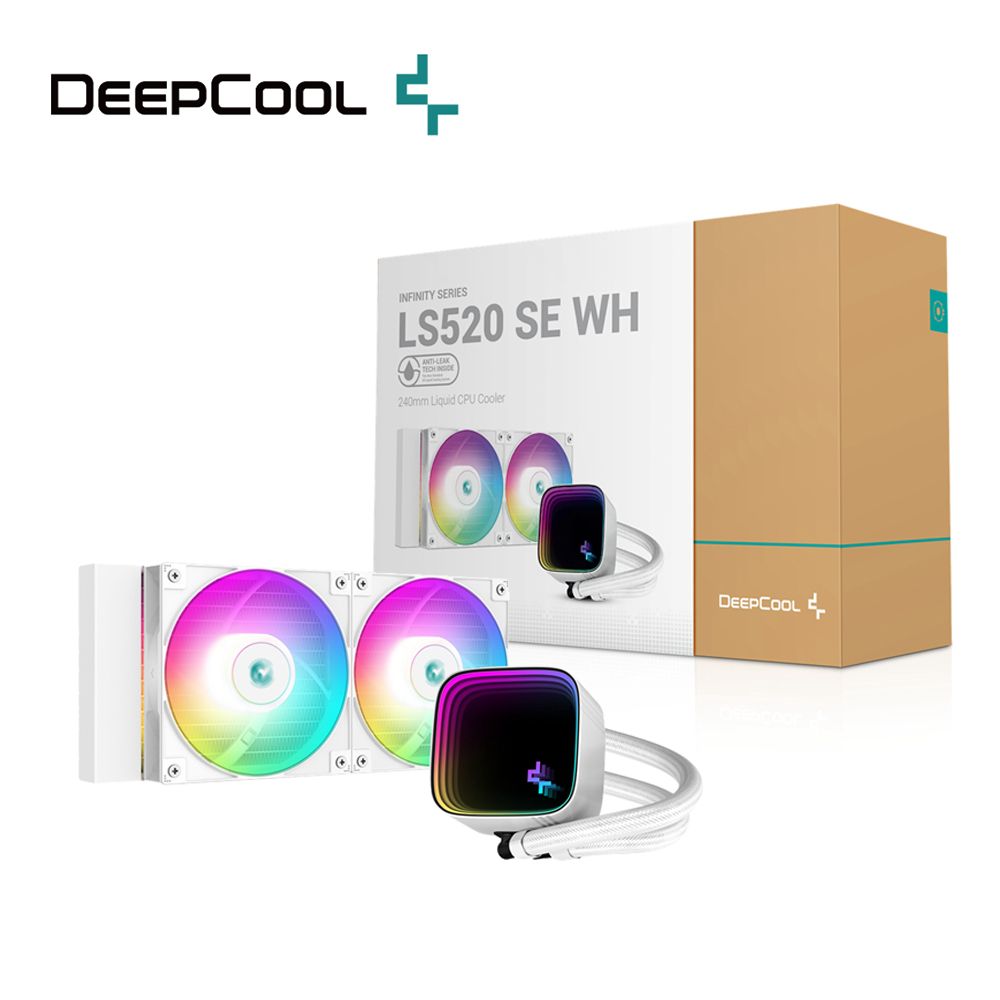 DEEPCOOL 九州風神   LS520 SE WH 240 水冷 CPU 白色 散熱器