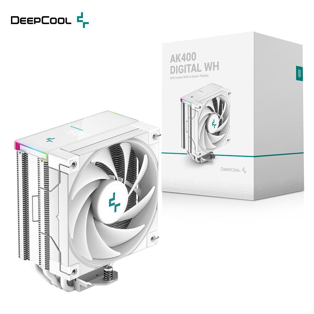 DEEPCOOL 九州風神   AK400 DIGITAL WH CPU 數位 溫度監控 白色 散熱器