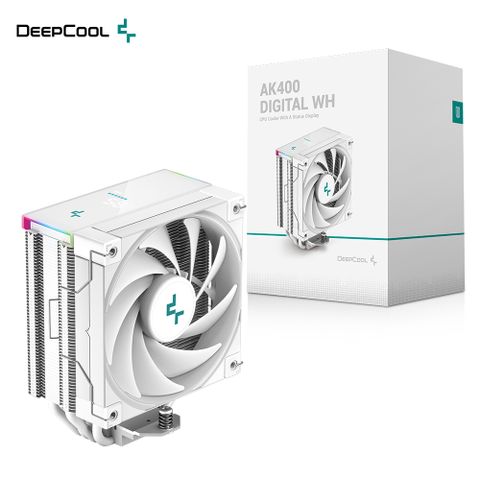 DEEPCOOL 九州風神 AK400 DIGITAL WH CPU 數位 溫度監控 白色 散熱器