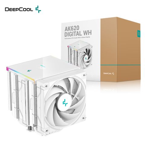 DEEPCOOL 九州風神 AK620 DIGITAL WH CPU 數位 溫度監控 白色 散熱器