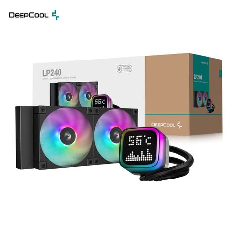 DEEPCOOL 九州風神 LP240 ARGB 240 水冷排 數位顯示 CPU 散熱器