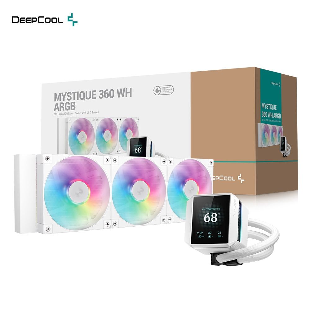 DEEPCOOL 九州風神MYSTIQUE 360 WH ARGB 水冷排數位顯示白色CPU DEEPCOOL 九州風神MYSTIQUE 360 WH ARGB 水冷排數位顯示白色CPU