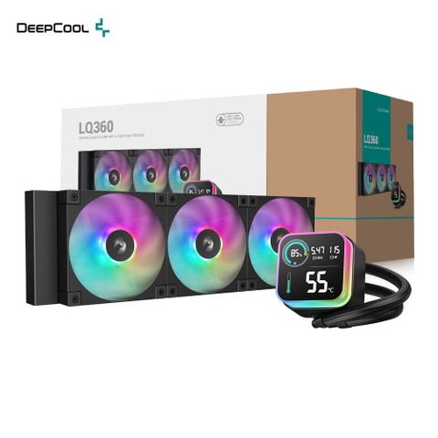 DEEPCOOL 九州風神 LQ360 ARGB 360 水冷排 數位顯示 CPU 散熱器