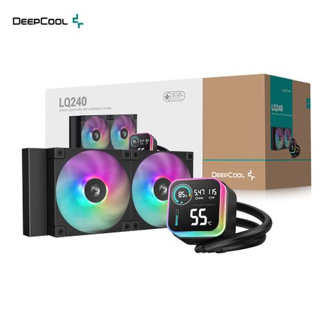DEEPCOOL 九州風神 LQ240 ARGB 240 水冷排 數位顯示 CPU 散熱器