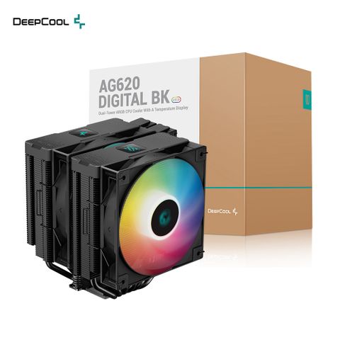 DEEPCOOL 九州風神 AG620 DIGITAL BK ARGB 六熱管 溫度監控 LGA1851 / AM5 CPU 散熱器