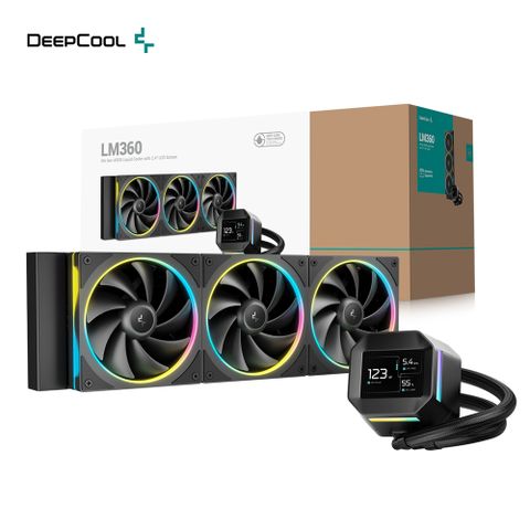 DEEPCOOL 九州風神 LM360 一體式 360 水冷排 2.4  數位顯示 CPU 散熱器