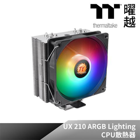 UX210 ARGB CPU散熱器內建9片高風量風扇葉片以及U型銅管