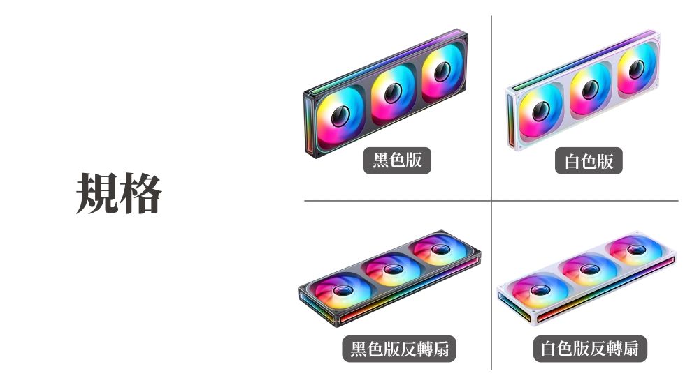 黑色版白色版規格黑色版反轉扇白色版反轉扇