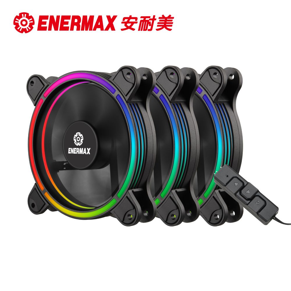 ENERMAX 安耐美   12公分 電腦風扇 T.B RGB AD 金彩蝠A UCTBRGBA12P-BP3(三顆入)