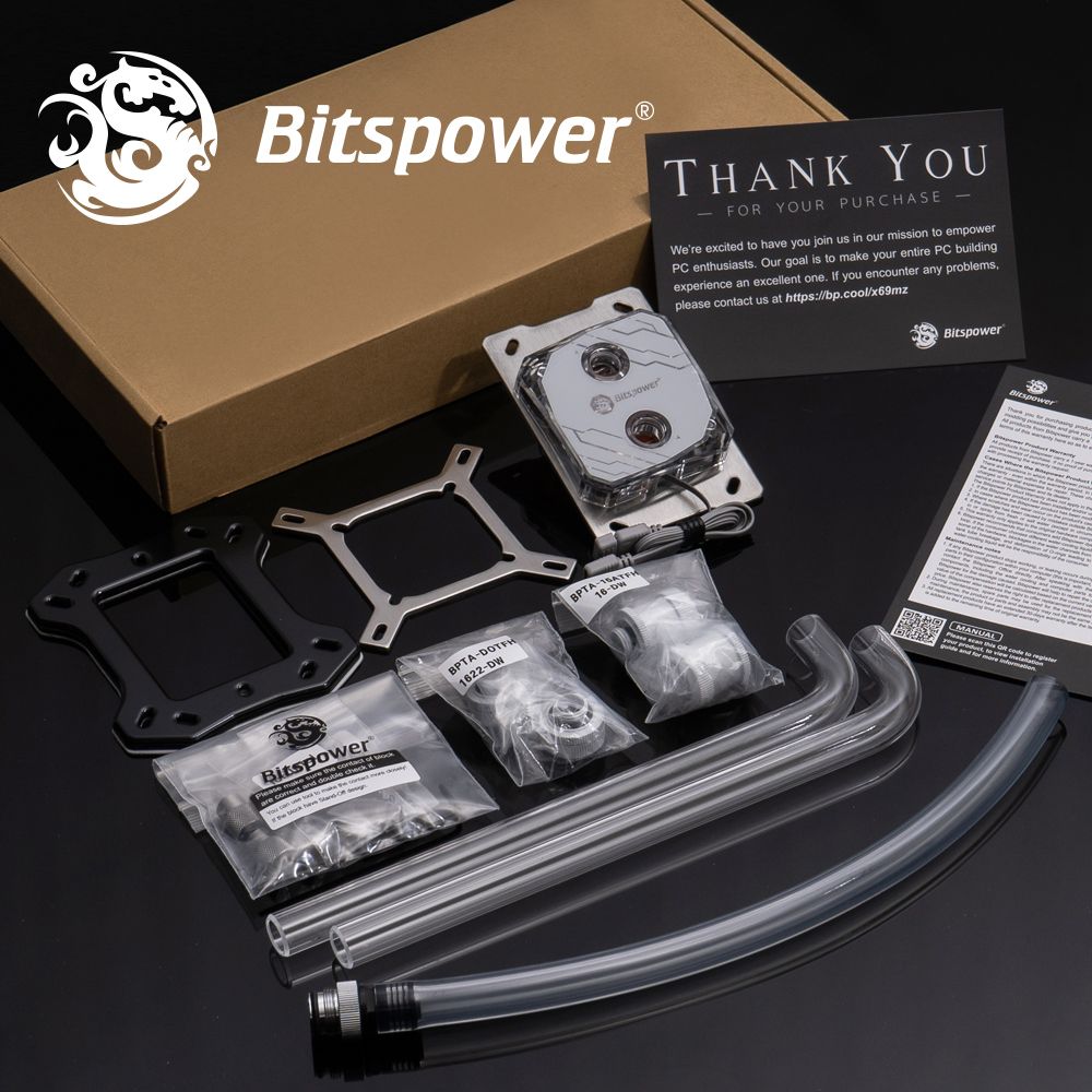 Bitspower TITAN ONE MINI 2.0水冷套組 + 聯力 O11D Mini 雪白機殼