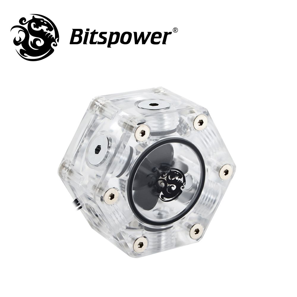 Bitspower 六角造型多向連通型水流計Digital RGB 燈效