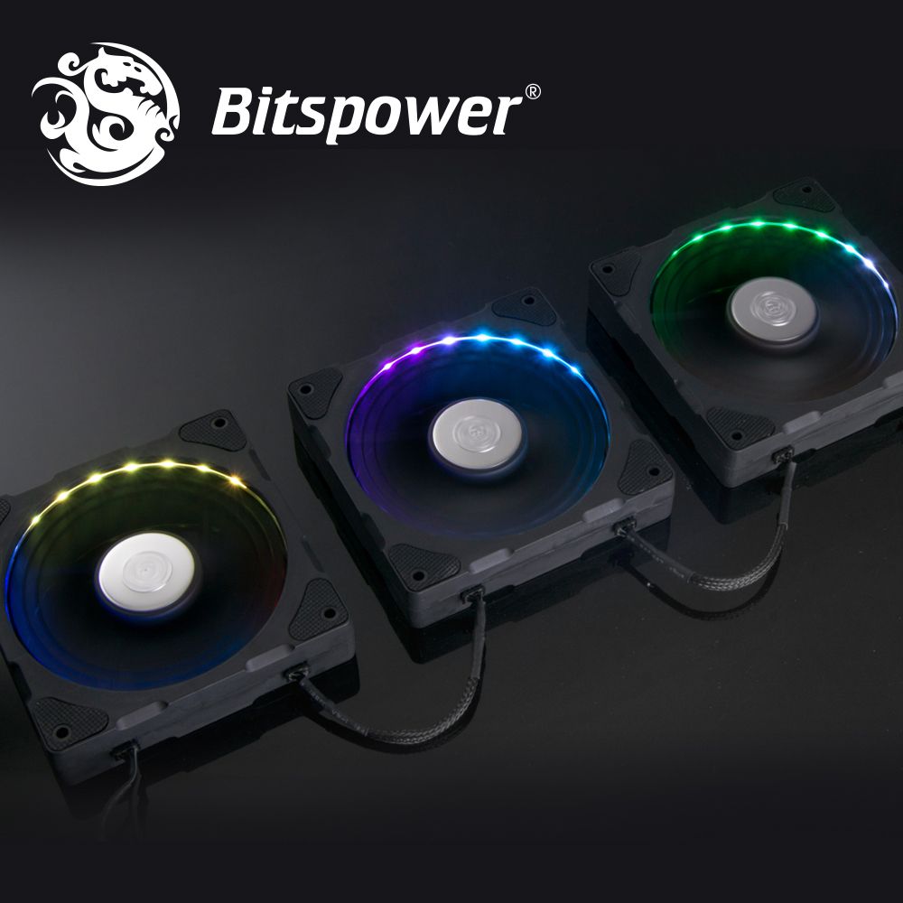 Bitspower NJord 尼爾德雙型扇葉電腦散熱風扇黑色三枚裝