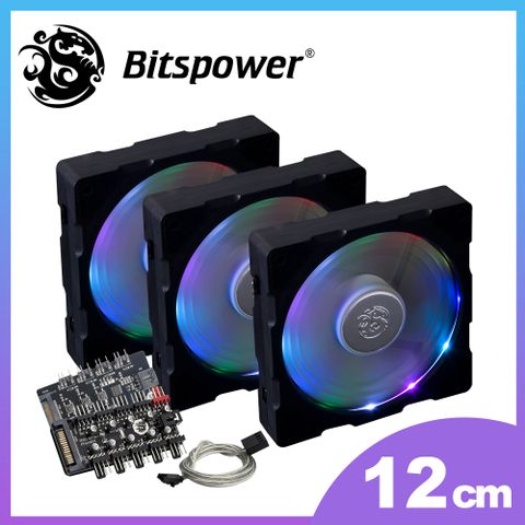 【Bitspower】NJord 尼爾德雙型扇葉電腦散熱風扇（白色三枚裝）