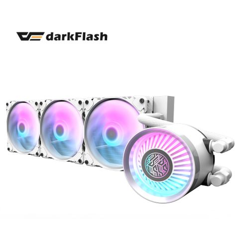 darkFlash 大飛 Nebula DN360 ARGB 一體式 白色 水冷 CPU 散熱器/五年保固