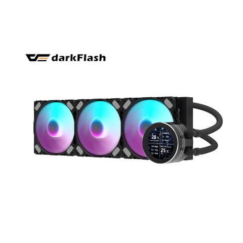 darkFlash 大飛 Nebula DN360S 一體式水冷 LCD 黑色 水冷散熱器