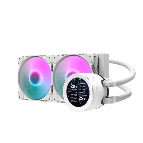 darkFlash 大飛 Nebula DN240S 一體式水冷 LCD 白色 水冷散熱器
