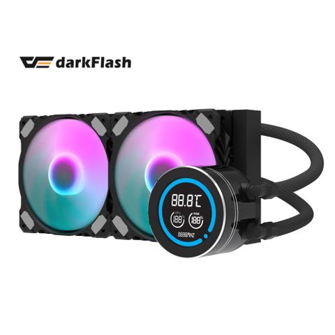 darkFlash 大飛 Nebula DN240D 一體式水冷 LCD 黑色 水冷散熱器  (數位顯示屏)