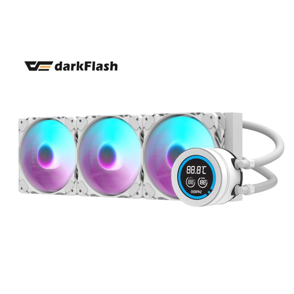 darkFlash 大飛 Nebula DN360D 一體式水冷 LCD 白色 水冷散熱器  (數位顯示屏)