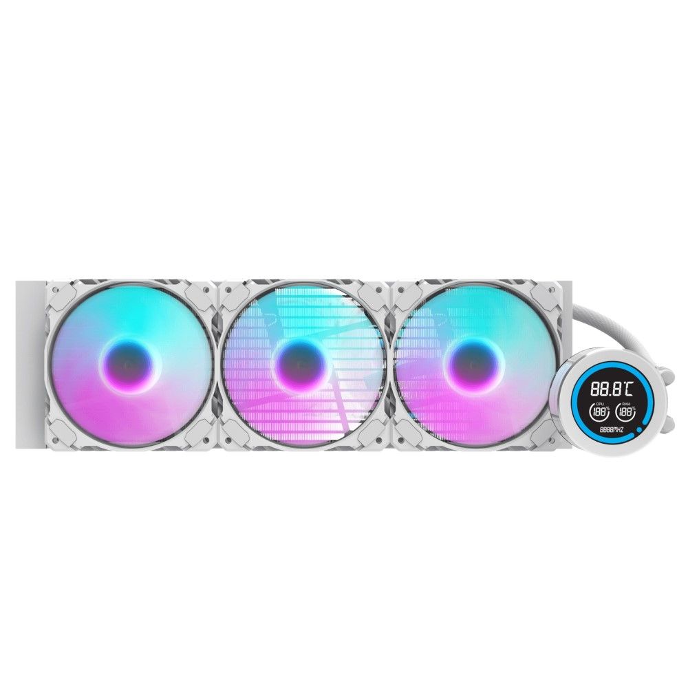 darkFlash 大飛 Nebula DN360D 一體式水冷 LCD 白色 水冷散熱器  (數位顯示屏)