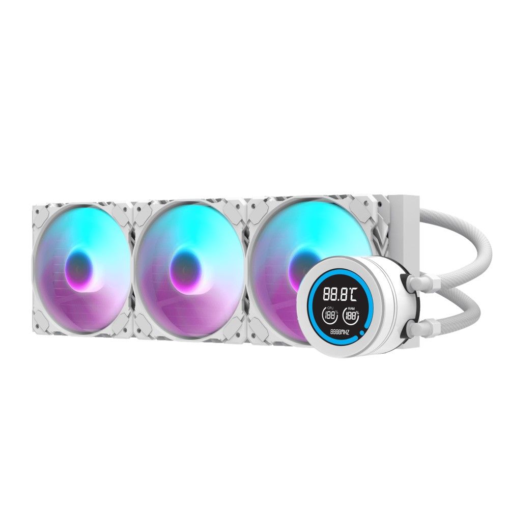 darkFlash 大飛 Nebula DN360D 一體式水冷 LCD 白色 水冷散熱器  (數位顯示屏)