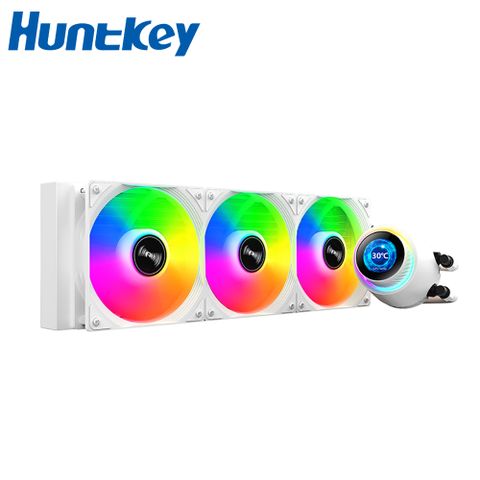 Huntkey 航嘉 GX360R 巨齒鯊 ARGB水冷扇(白)