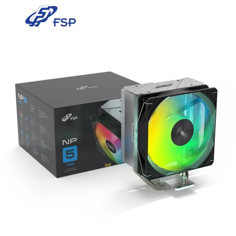FSP 全漢 NP5 ARGB 無限鏡 12cm 風扇 單塔式 四熱管 CPU 散熱器