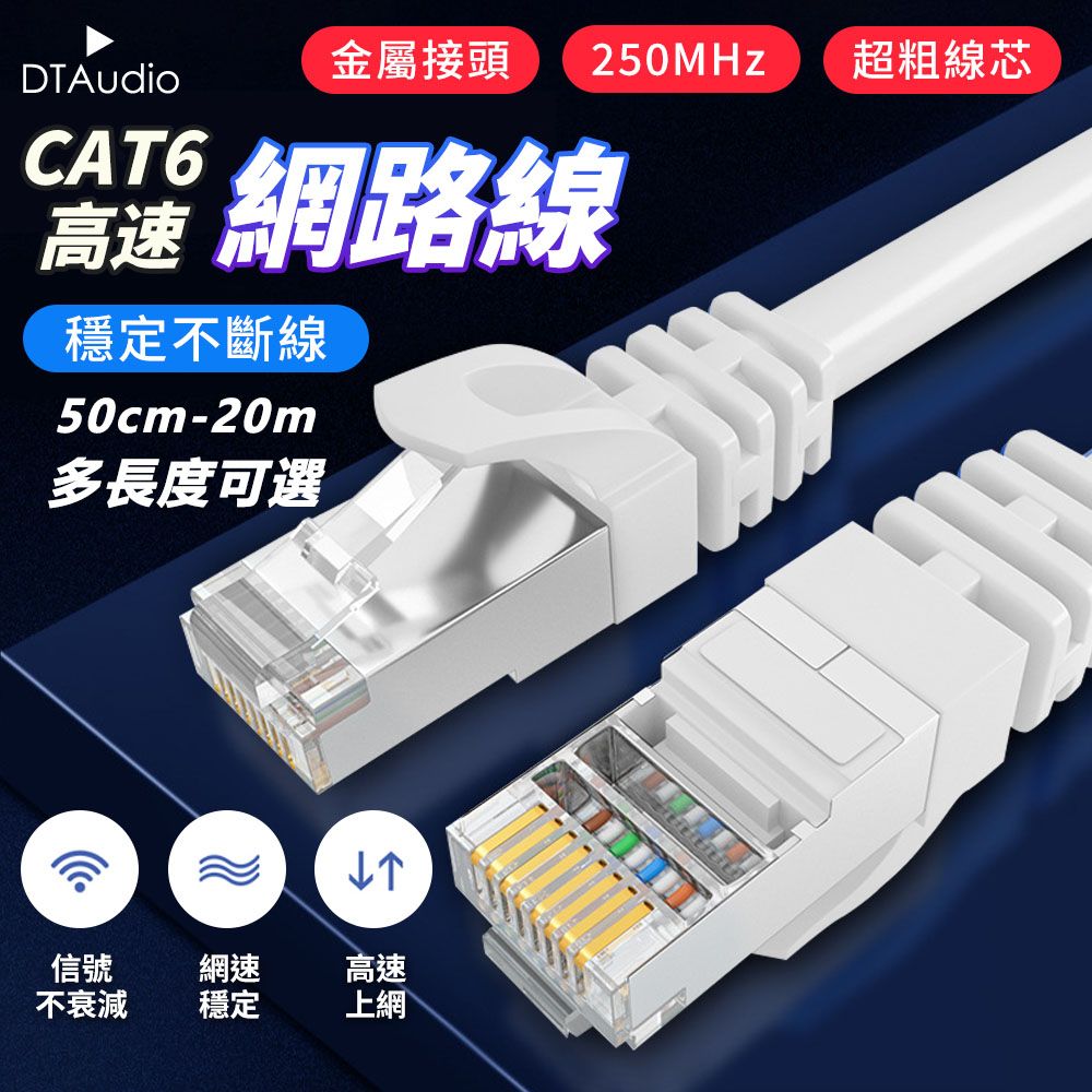  Cat.6網路線【30m】金屬接頭 RJ45 分享器 ADSL 路由器網路 乙太網路線 高速寬頻網路線 網路線