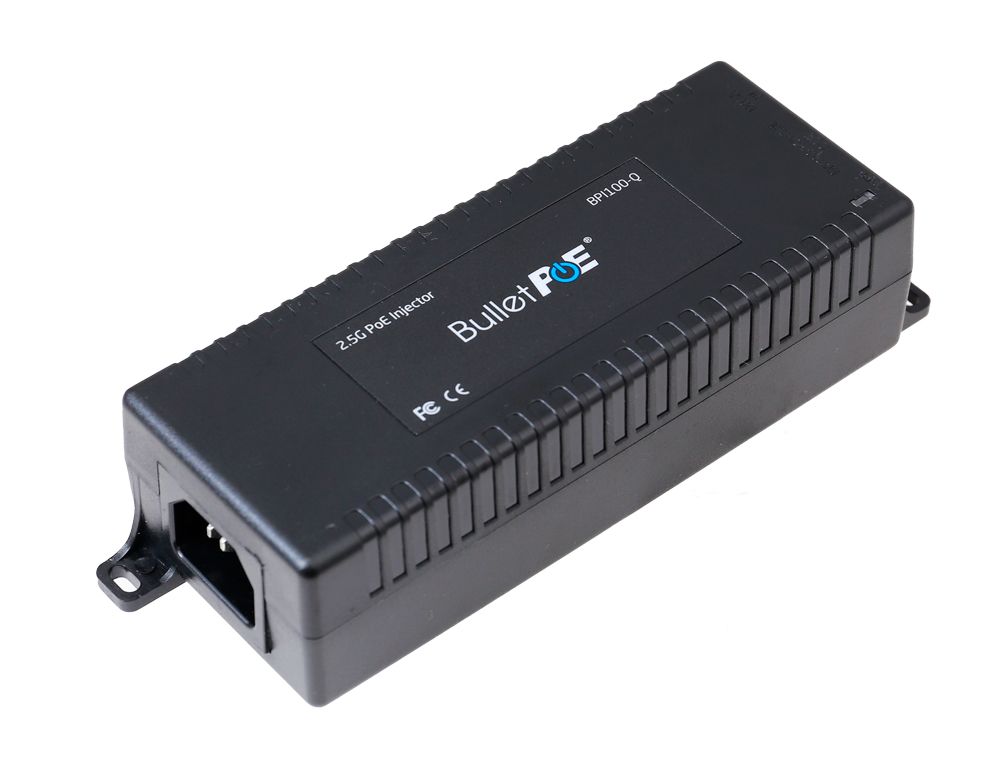 BulletPoE 單埠 2.5G PoE Injector 48W 網路電源供電器 (BPI100-Q)