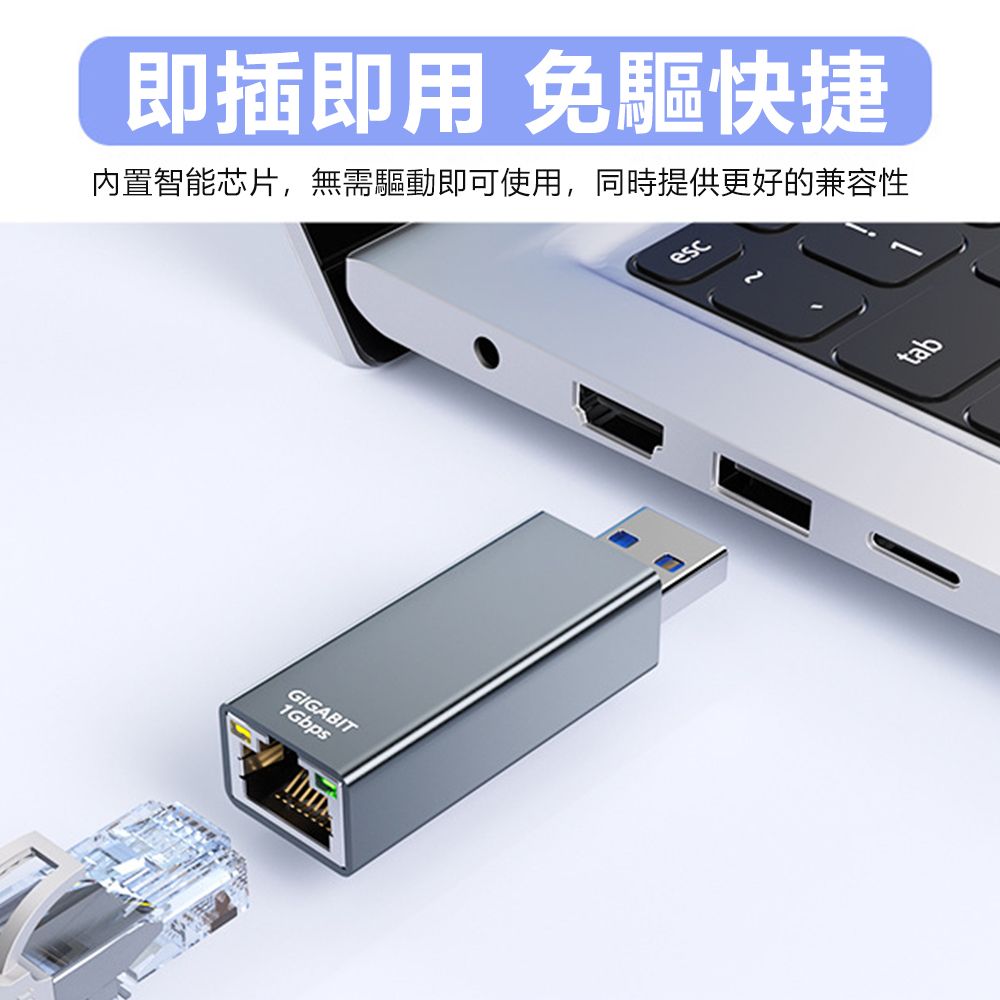 Sily A TO 千兆網卡RJ45轉接頭 USB3.0網口轉接器 筆電免驅轉換器 轉換頭