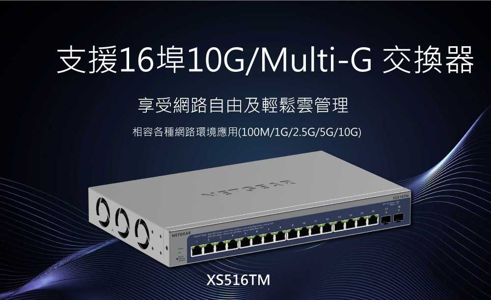 䴩1610G/Multi-G 洫ɨۥѤλP޲zۮeUغ(100M/1G/2.5G/5G/10G)XS516TM